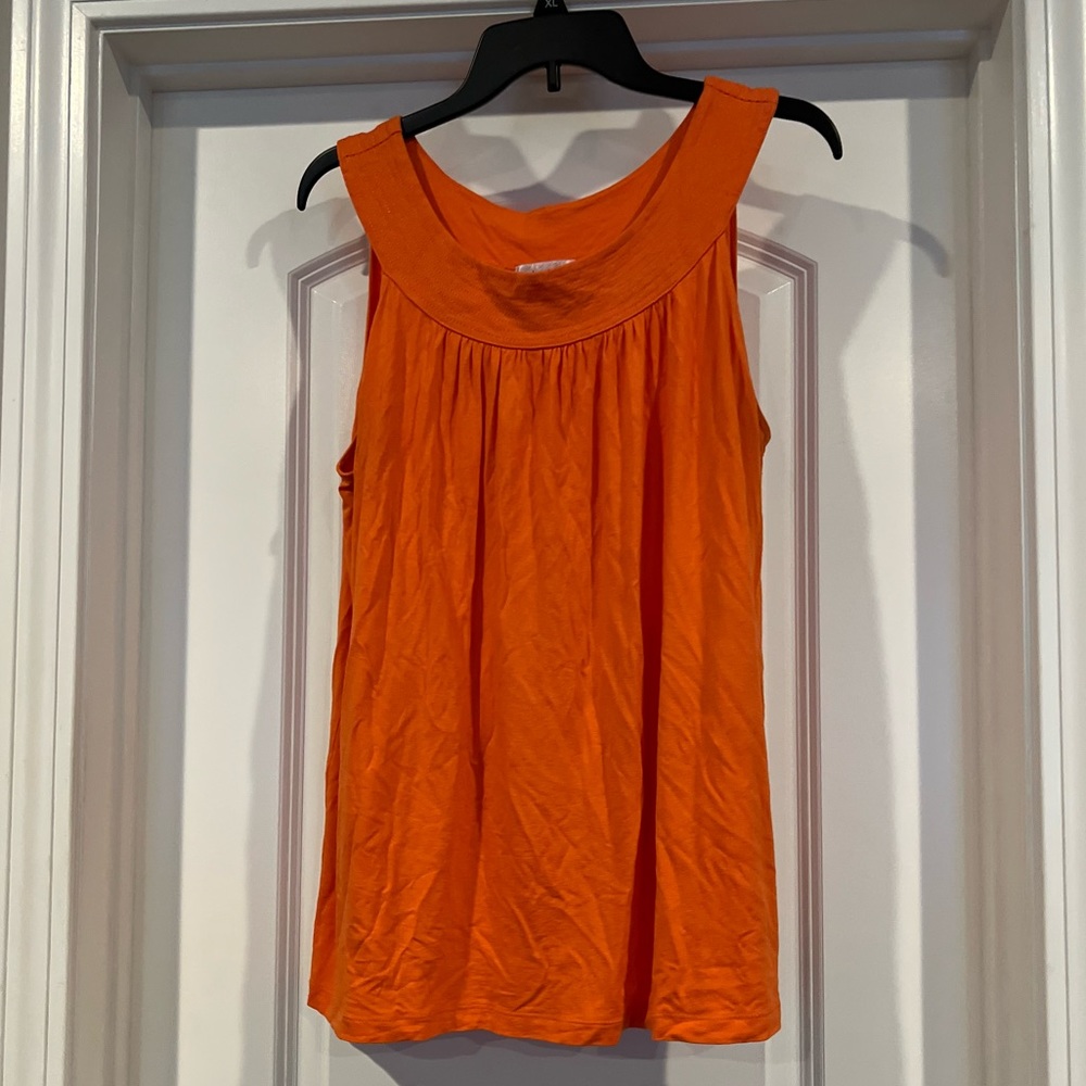 Vibrant Orange Tank - flattering neckline